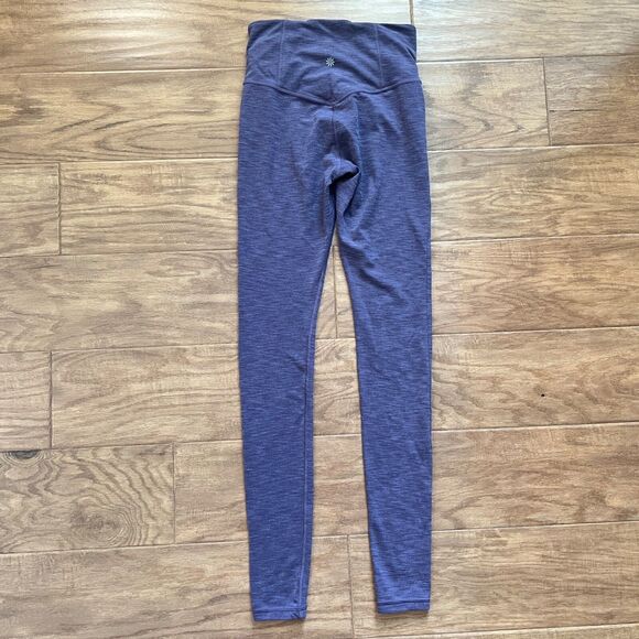 Athleta Elation Over The Heel Tight Women's Size XS Heather Purple Legging Long - Picture 2 of 10
